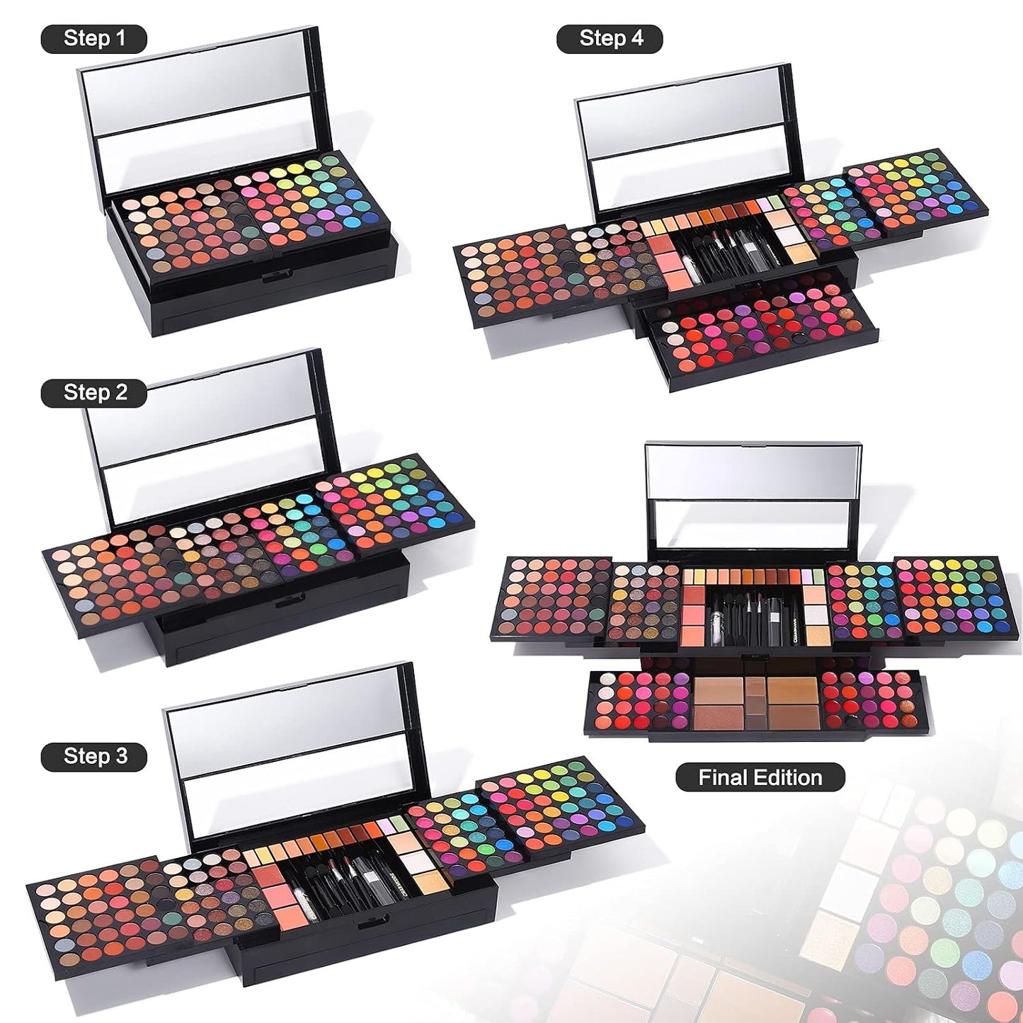 BeautyUnseen 186 Color All in One Makeup Kit, Complete Beauty Makeup Set